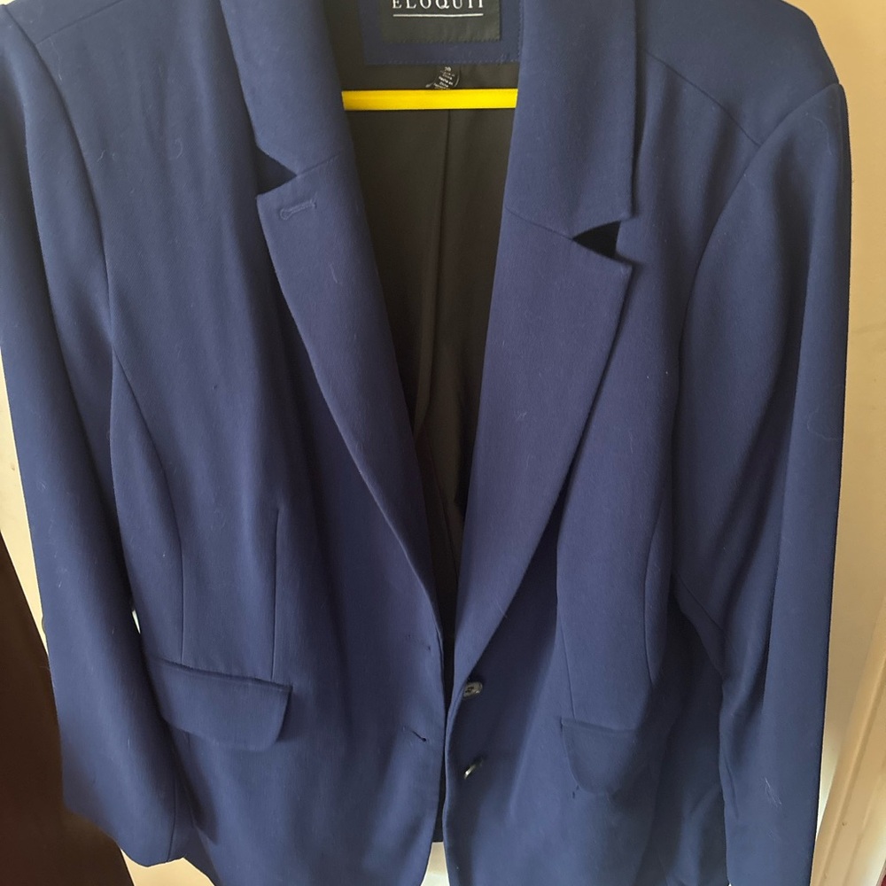 Eloquii Deep Navy Single-Breasted Blazer